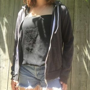 Grey zip up hoodie